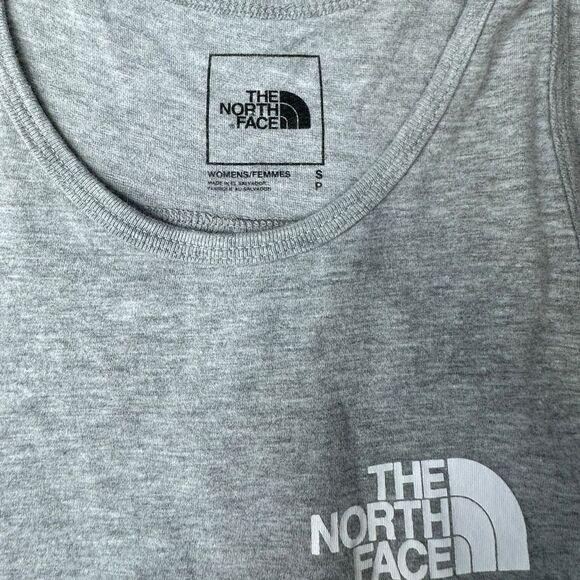 THE NORTH FACE Women’s Heather Gray Sleeveless Simple Logo Tank Top Size Small - Picture 4 of 6